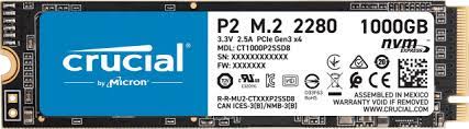 Disque dur P2 M.2 PCIe NVMe SSD Crucial 1 To